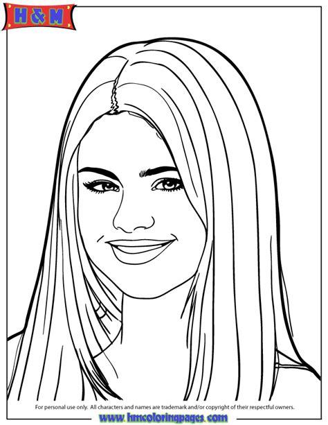 Printable Selena Gomez Coloring Pages